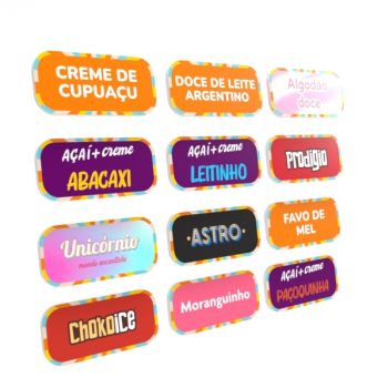PLACAS DE SABOR EM ACRÍLICO 