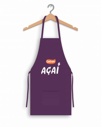 AVENTAL ROXO AÇAI PERSONALIZADO TAM. ÚNICO