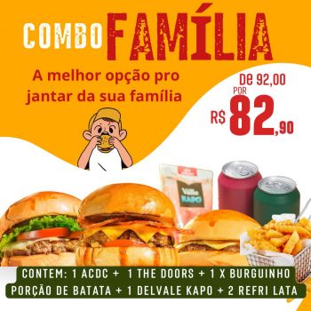 COMBO FAMILIA + 2 REFRI LATA + SUCO KAPO