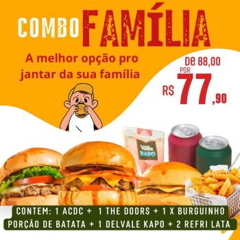 COMBO FAMILIA + 2 REFRI LATA + SUCO KAPO